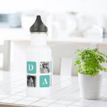 Bouteille D'eau Photo Collage moderne Happy Fête des pères Cadeau<br><div class="desc">Présentation du cadeau de Fête des pères Happy Photo Collage Moderne dans un thème de couleur menthe. Ce cadeau unique et personnalisé est conçu pour célébrer le lien spécial entre un père et leurs proches.Le cadeau de Fête des pères Happy Photo Collage Moderne est un cadre de collage magnifiquement conçu...</div>