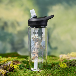 Bouteille D'eau Photo et nom personnalisé de l'animal de compagnie