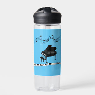 Bouteille D'eau Piano, clavier et notes musicales