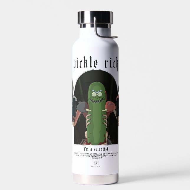 Bouteille D'eau Pickle Rick - Je suis un scientifique Citation gra (Gauche)