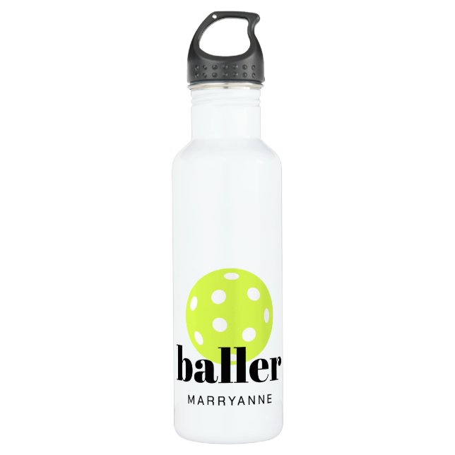 Bouteille D'eau Pickleball Baller Personnalisé (Devant)