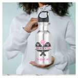 Bouteille D'eau Pickleball Gal Paddles Monogramme Personnalisé Pré<br><div class="desc">Pickleball Gal mérite certainement une bouteille d'eau casquette raconte l'histoire — elle aime jouer et "la bonne vie" fait cette déclaration pour elle. Ses initiales / monogramme sur les pagaies et son nom sur le fond. Amusant et unique. Pour vous-même ou fait un merveilleux cadeau. Pour toute question de conception,...</div>