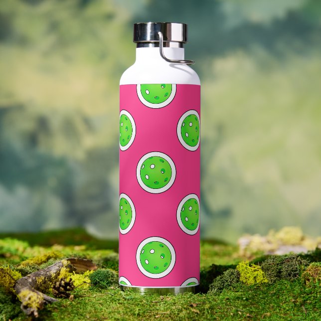 Bouteille D'eau Pickleball Green Pickleballs Pois Hot rose (Café)