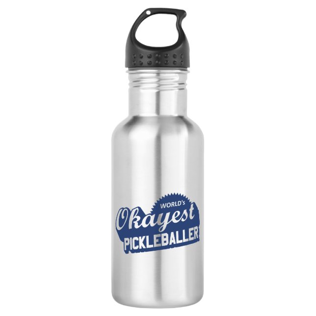 Bouteille D'eau Pickleballer le plus Okayest dans le monde (Devant)