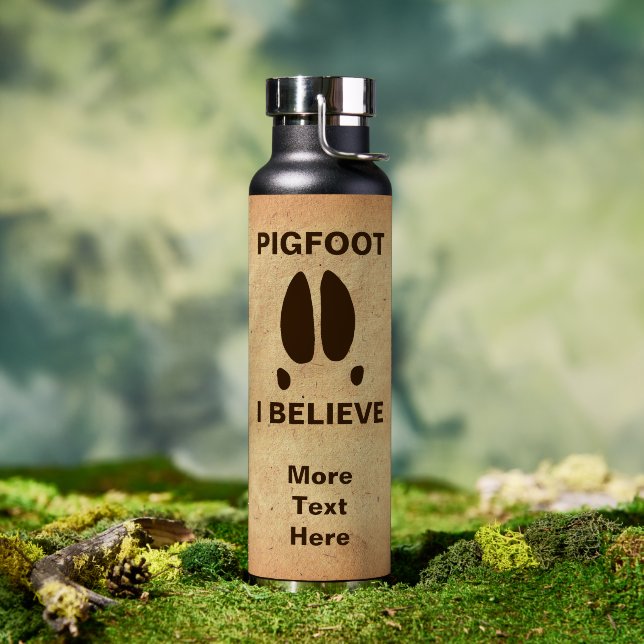Bouteille D'eau Pigfoot - Je crois (Extérieur (pivotée))