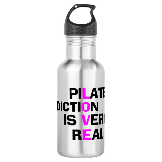 Bouteille D'eau Pilates Addiction Bottle - Unique cadeau amusant (Devant)
