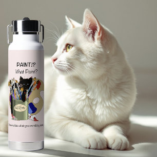 Bouteille D'eau Pinceaux palette Noir Kitten Artiste