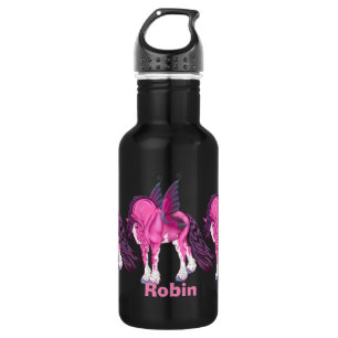 Bouteille D'eau Pink Clydesdale Imaginaire Cheval Fairy