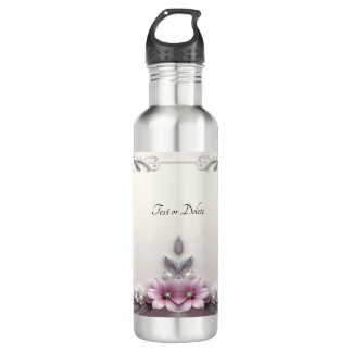 Bouteille D'eau Pink Floral Frame Water Bottle