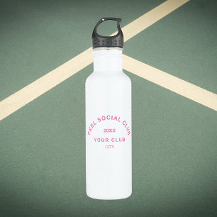 Bouteille D'eau Pink PKBL Social Club Crest Pickleball