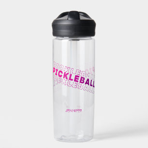 Bouteille D'eau Pink Purple Gradient Pickleball Typography Name