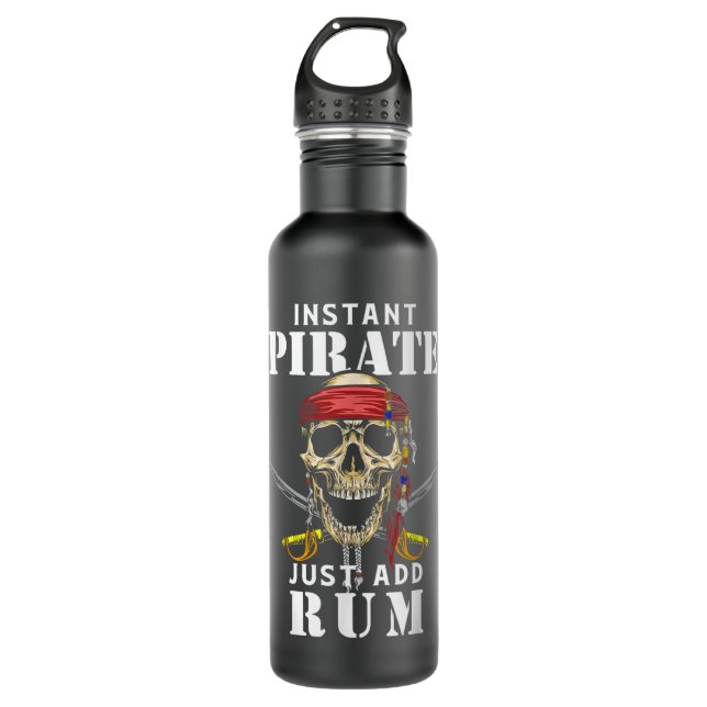 Bouteille D'eau Pirate Instantané Ajouter Juste Rum Amusant Rum Lo (Devant)