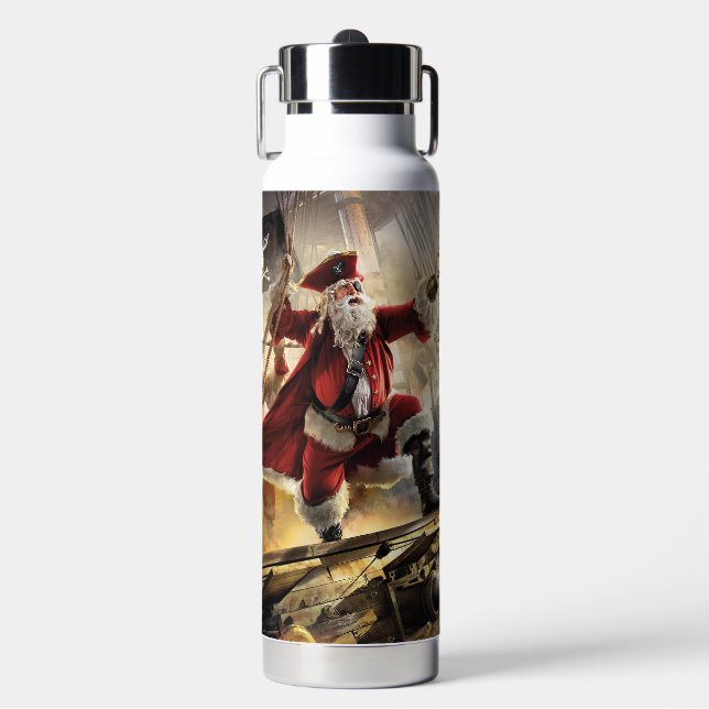 Bouteille D'eau Pirate Père Noël (Salle de sport)