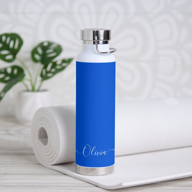 Bouteille D'eau PixDezines do-it-yourself couleur bleu Denim (Yoga)