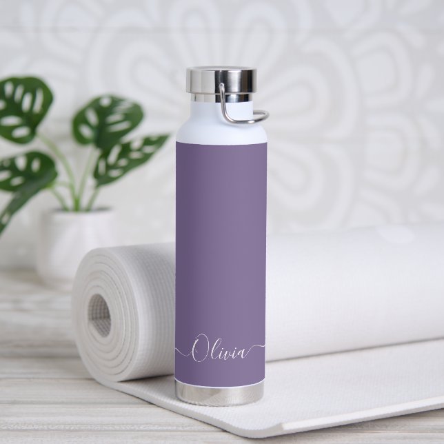 Bouteille D'eau PixDezines Dusty violet do-it-yourself couleur Mon (Yoga)