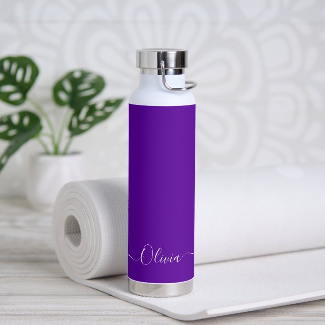 Bouteille D'eau PixDezines Royal violet do-it-yourself couleur Mon (Yoga)