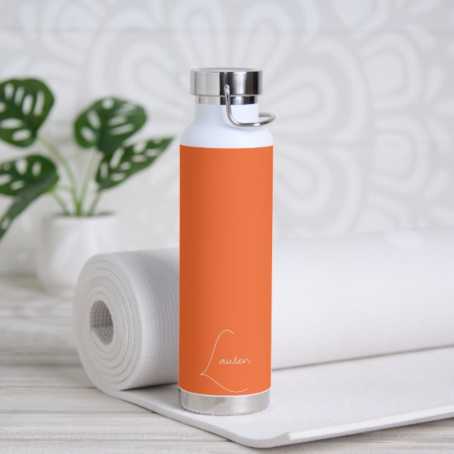 Bouteille D'eau PixDezines Tangerine Orange do-it-yourself couleur (Yoga)