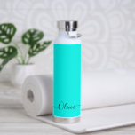 Bouteille D'eau PixDezines Turquoise Aqua bleu do-it-yourself coul<br><div class="desc">PixDezines bouteille d'eau,  turquoise / bleu aqua - do-it-yourself Couleur customisez-le avec votre police préférée. Copyright © 2022 PixDezines™. Tous droits réservés.</div>