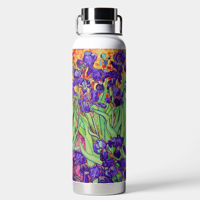 Bouteille D'eau PixDezines Van Gogh Purple Irises, St. Remy (Plage)