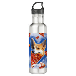 Bouteille D'eau Pizza de Chien de Corgi
