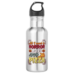 Bouteille D'eau Pizza Film d'Horreur Halloween Citrouille Crâne Tr
