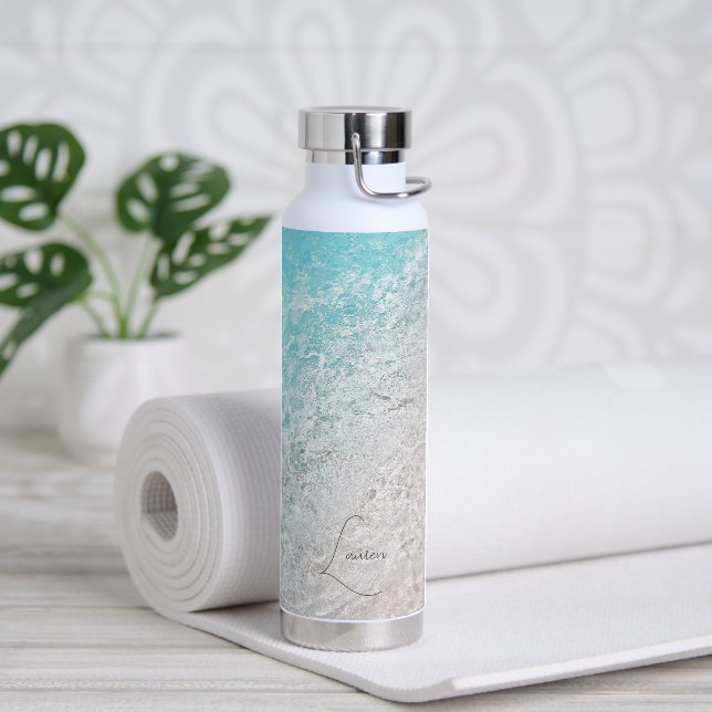 Bouteille D'eau Plage de rivage PixDezines Crystal Clear (Yoga)