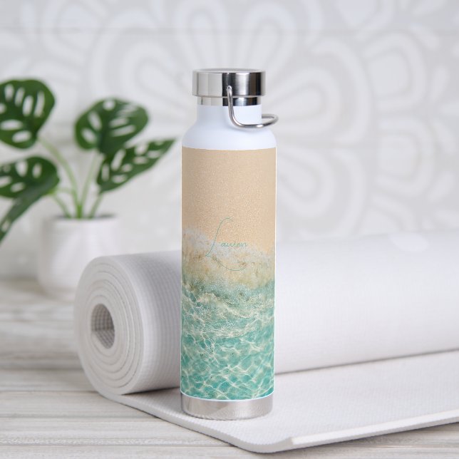 Bouteille D'eau Plage de rivage PixDezines Crystal Clear (Yoga)