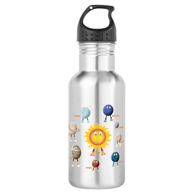 Bouteille D'eau Planètes et le système solaire (Devant)