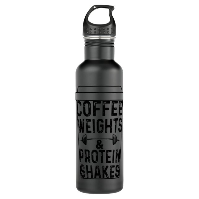 Bouteille D'eau Poids du café Protein Shake Weightlifting.png (Devant)