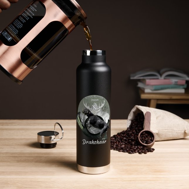 Bouteille D'eau Pointer à poil dur allemand (Café (pivoté))