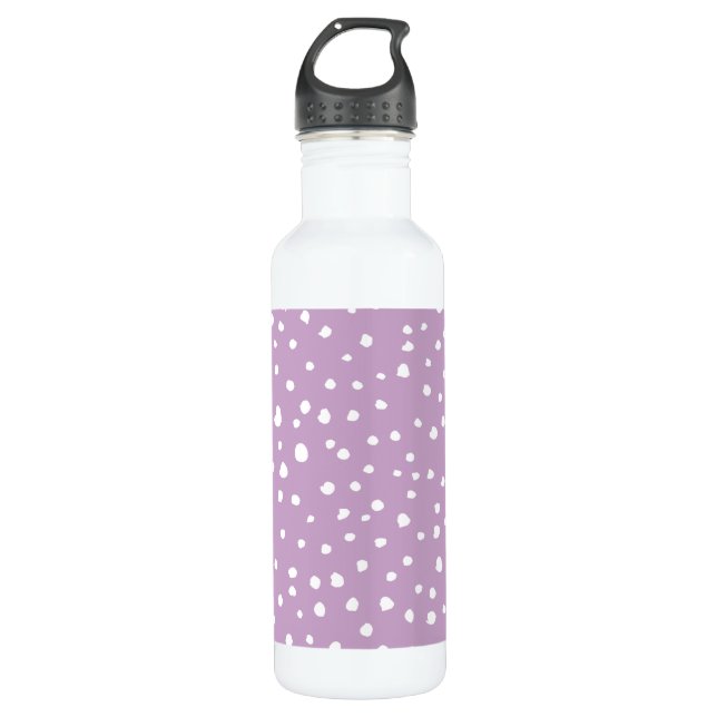 Bouteille D'eau Points Dalmatiens Lilac, Points Dalmatiens, Pots D (Devant)
