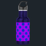 Bouteille D'eau Pois bleus sur violet<br><div class="desc">Pois bleus sur violet</div>