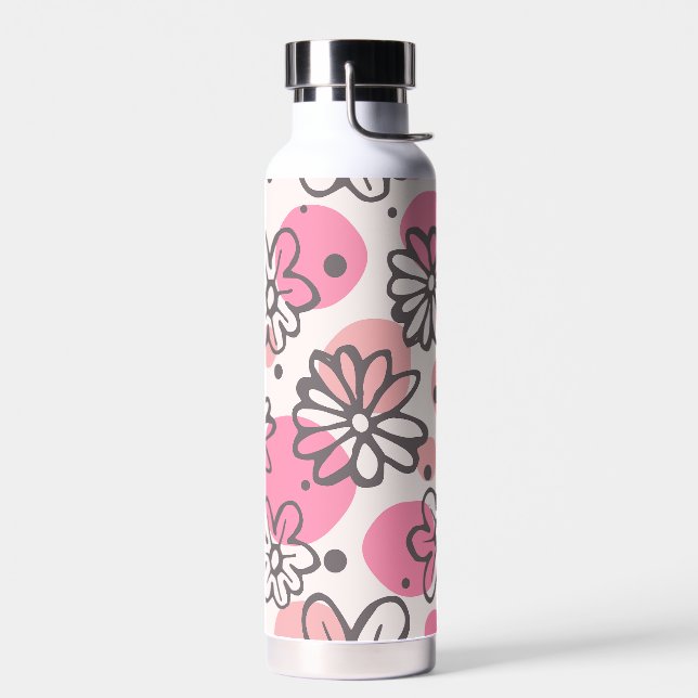 Bouteille D'eau Pois et fleurs (Gauche)