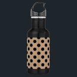 Bouteille D'eau Pois noirs sur beige<br><div class="desc">Pois noirs sur beige</div>