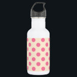Bouteille D'eau Pois roses à la crème<br><div class="desc">Pois roses à la crème</div>