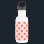 Bouteille D'eau Pois roses à la crème<br><div class="desc">Pois roses à la crème</div>