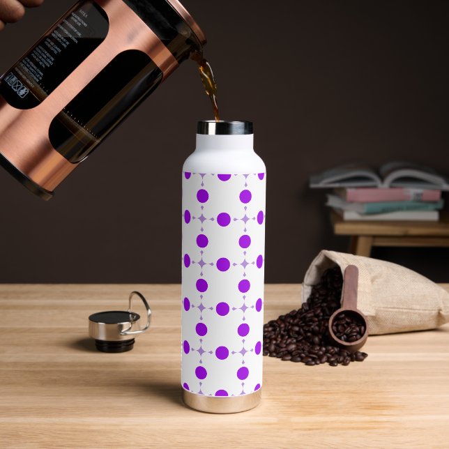 Bouteille D'eau Pois violets, Motif à points Polka, points, pointi (Gym)
