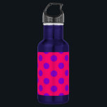 Bouteille D'eau Pois violets sur cerise<br><div class="desc">Pois violets sur cerise</div>