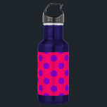 Bouteille D'eau Pois violets sur cerise<br><div class="desc">Pois violets sur cerise</div>