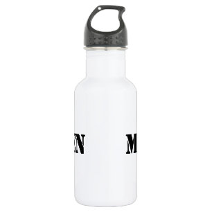Bouteille D'eau Police du crayon Couleur Blanc Homme Texte Bouteil