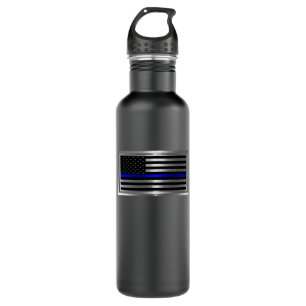 Bouteille D'eau Police Police American Flag Blue Stripe