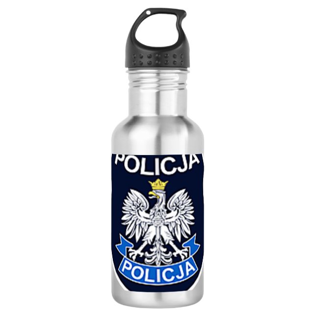 Bouteille D'eau Policière polonaise Policja (Devant)