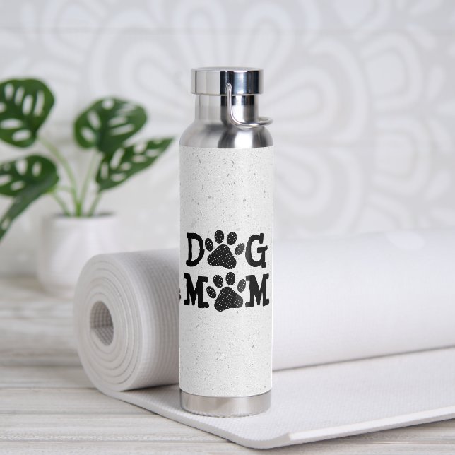Bouteille D'eau Polka Dot DOG MOM Pawprints (Yoga)