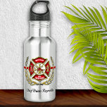 Bouteille D'eau Pompier personnalisé<br><div class="desc">Gardien des pompiers,  bouteille d'eau personnalisée. Parfait pour les anniversaires,  les promotions,  les diplômes ou la retraite.</div>