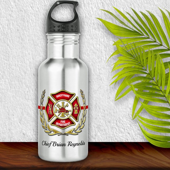 Bouteille D'eau Pompier personnalisé (Créateur téléchargé)