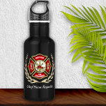 Bouteille D'eau Pompier personnalisé<br><div class="desc">Gardien des pompiers,  bouteille d'eau personnalisée. Parfait pour les anniversaires,  les promotions,  les diplômes ou la retraite.</div>