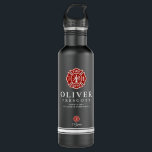 Bouteille D'eau Pompier volontaire| Symbole croisé maltais Noir<br><div class="desc">Un coque de bouteille d'eau noire sur le thème des pompiers sur mesure,  adapté au pompier volontaire.  La Croix Maltaise est représentative des pompiers et de la secourt d'incendie américains.</div>