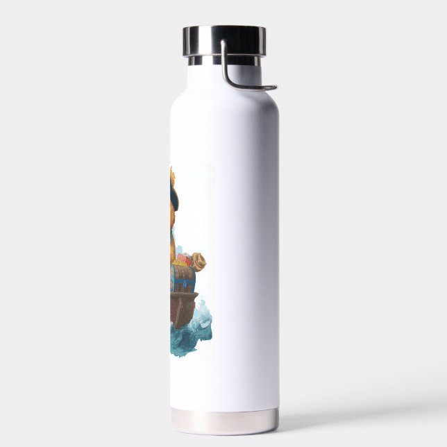 Bouteille D'eau Poodle Pirate � Drôle de chien de mer (Gauche)
