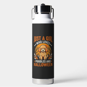 Bouteille D'eau Poodles Halloween Fille Conception Amoureux de Chi