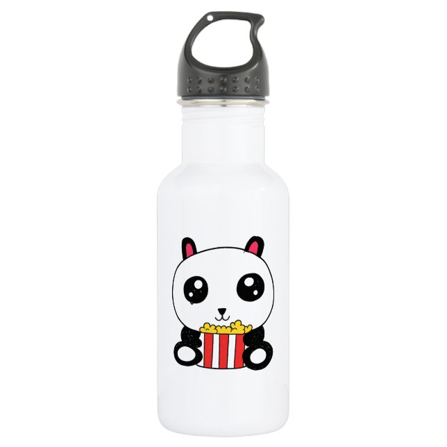 Bouteille D'eau Popcorn Panda (Devant)